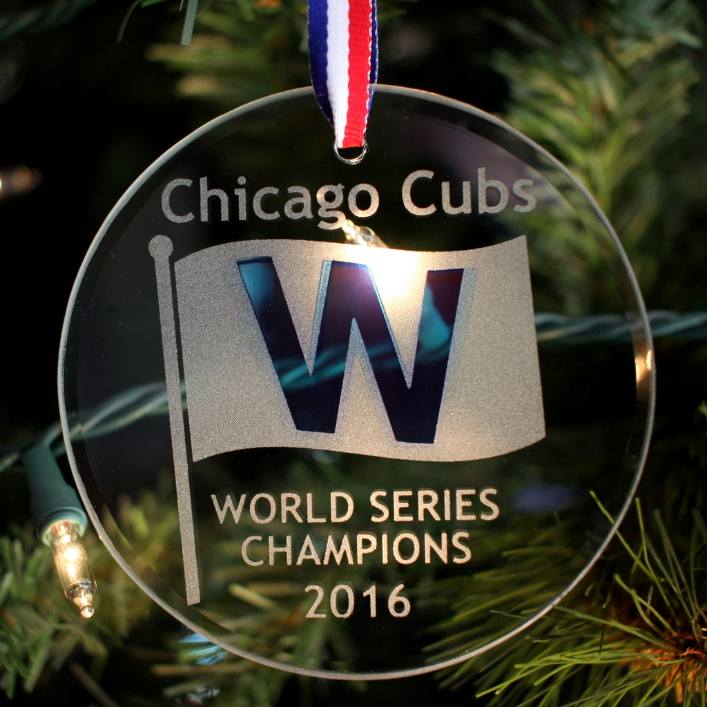 Chicago Cubs W Flag ornament