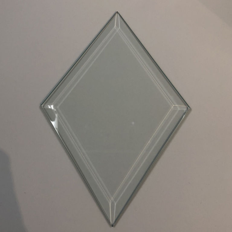 CFG234-7 Triangle Bevel Glass 4″ x 4″ x 6 15/16″ | Glass House Store