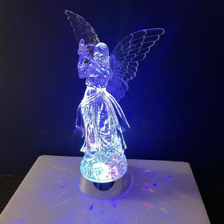 Lighted LED Shimmer Angel G9230B Dove   G9230B 768x768 