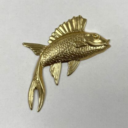 Brass 3-D Large Fish Right Facing #BF108R