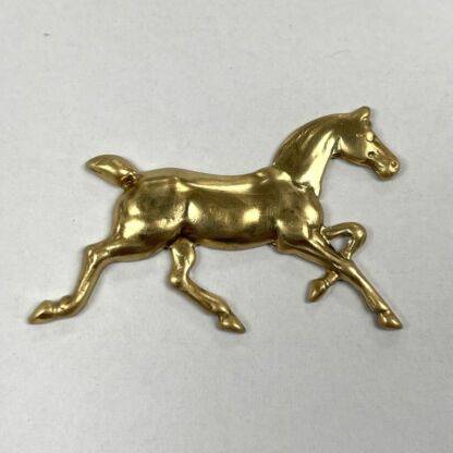 Brass 3-D Running Horse #BH245