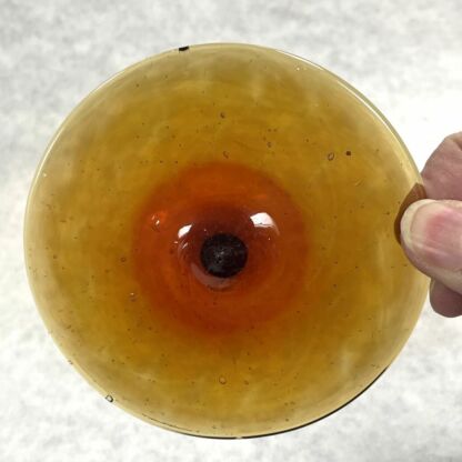 Blenko Handblown Glass Rondel 3 3/4" Amber/Orange #BL100 - Image 2