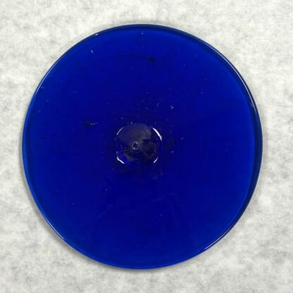 Blenko Handblown Glass Rondel 4" Cobalt Blue #BL101