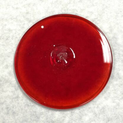 Blenko Handblown Glass Rondel 3 1/2" Red #BL102 - Image 2