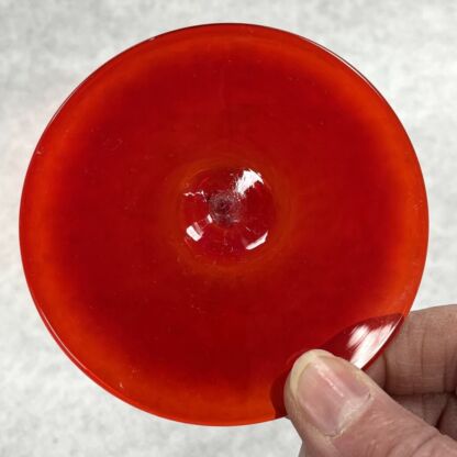 Blenko Handblown Glass Rondel 3 1/2" Red #BL102 - Image 3