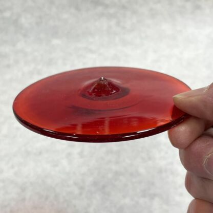 Blenko Handblown Glass Rondel 3 1/2" Red #BL102 - Image 4