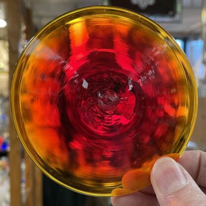 Blenko Handblown Glass Rondel 3 3/4" Orange #BL110 - Image 2