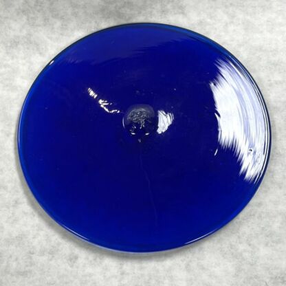 Blenko Handblown Glass Rondel 5" Cobalt Blue #BL200 - Image 4