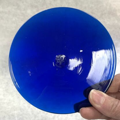 Blenko Handblown Glass Rondel 5" Cobalt Blue #BL200