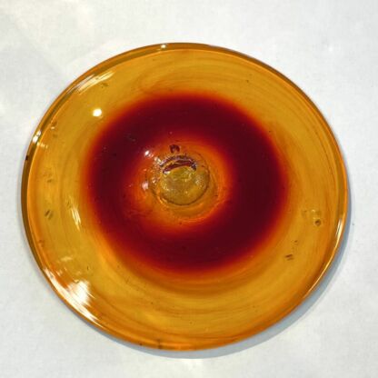 Blenko Handblown Glass Rondel 4" Orange #BL222 - Image 4