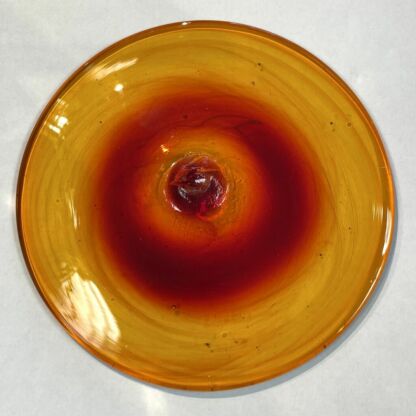 Blenko Handblown Glass Rondel 4" Orange #BL230 - Image 2