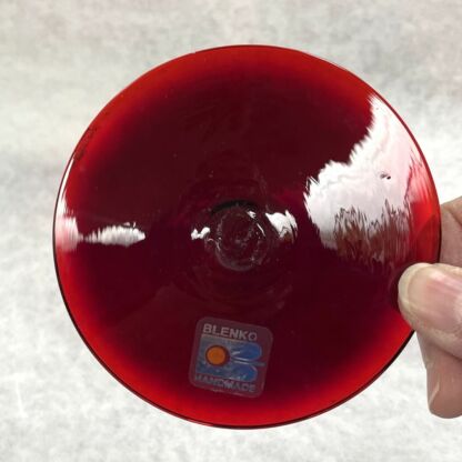 Blenko Handblown Glass Rondel 3 3/4" Red #BL300