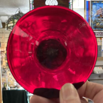 Blenko Handblown Glass Rondel 3 3/4" DK Red #BL310