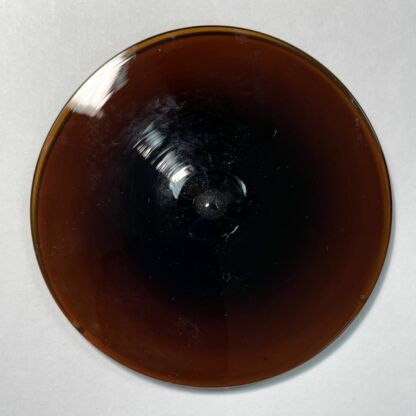 Rondel Blenko Handblown Glass 3 1/2" DK. Amber BL401 - Image 2