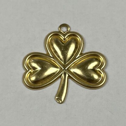 Brass 3-D Small Shamrock #BS348