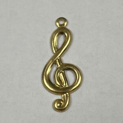 Brass 3-D Treble Clef #BTC092