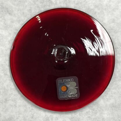 Blenko Handblown Glass Rondel 3 3/4" Red #BL300 - Image 2