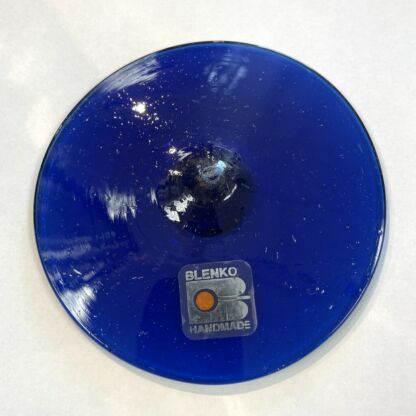 Blenko Handblown Glass Rondel 3 7/8" Cobalt Blue #BL325 - Image 3