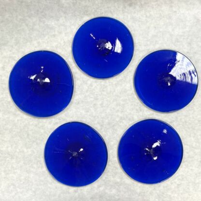 Blenko Handblown Glass Rondel 4" Cobalt Blue #BL101 - Image 5