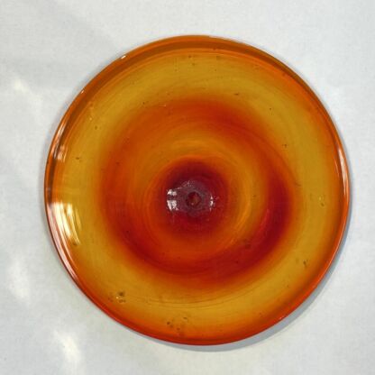 Blenko Handblown Glass Rondel 4" Orange #BL215 - Image 4