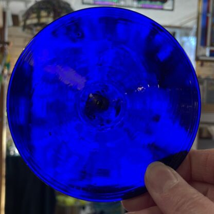 Blenko Handblown Glass Rondel 4" Colbalt Blue #BL205 - Image 2