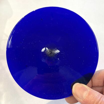 Blenko Handblown Glass Rondel 4" Colbalt Blue #BL205