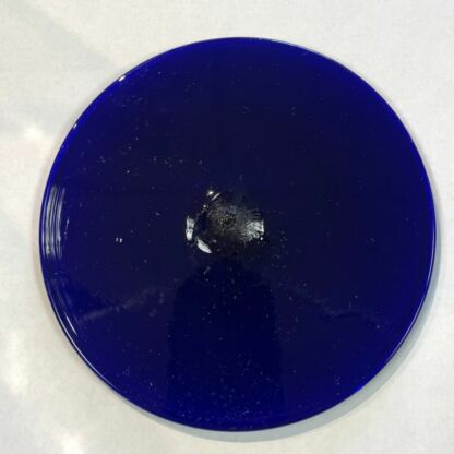 Blenko Handblown Glass Rondel 4" Colbalt Blue #BL205 - Image 3