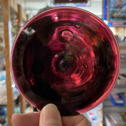 Rondel Handblown Glass  4" Dark Purple MR103