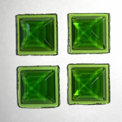 Multi Faceted Square 25mm Jewel - Green ST25-03 - Image 2