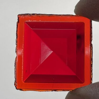 Multi Faceted Square 25mm Jewel - Red ST25-10 - Image 2